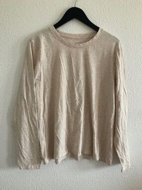 Time & Tru Woman’s Long Sleeve T Shirt - Tan - XL 16-18